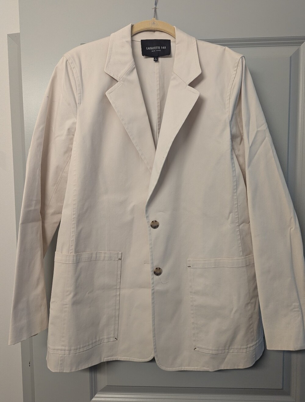 Lafayette 148 New York Blazer, Off-white, Size L